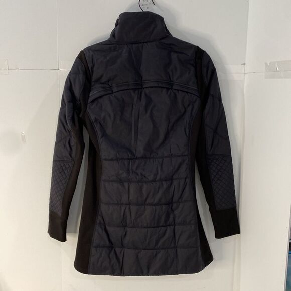 Athleta Rock Ridge Primaloft Black Quilted Coat With Reflective Trim Size XS - Picture 6 of 14